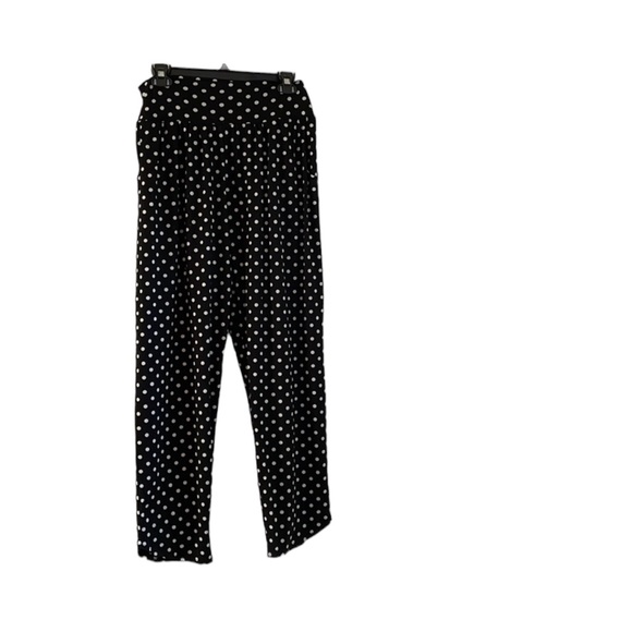 Pants - Black and white polka dot pull on pants. NWT. size L
